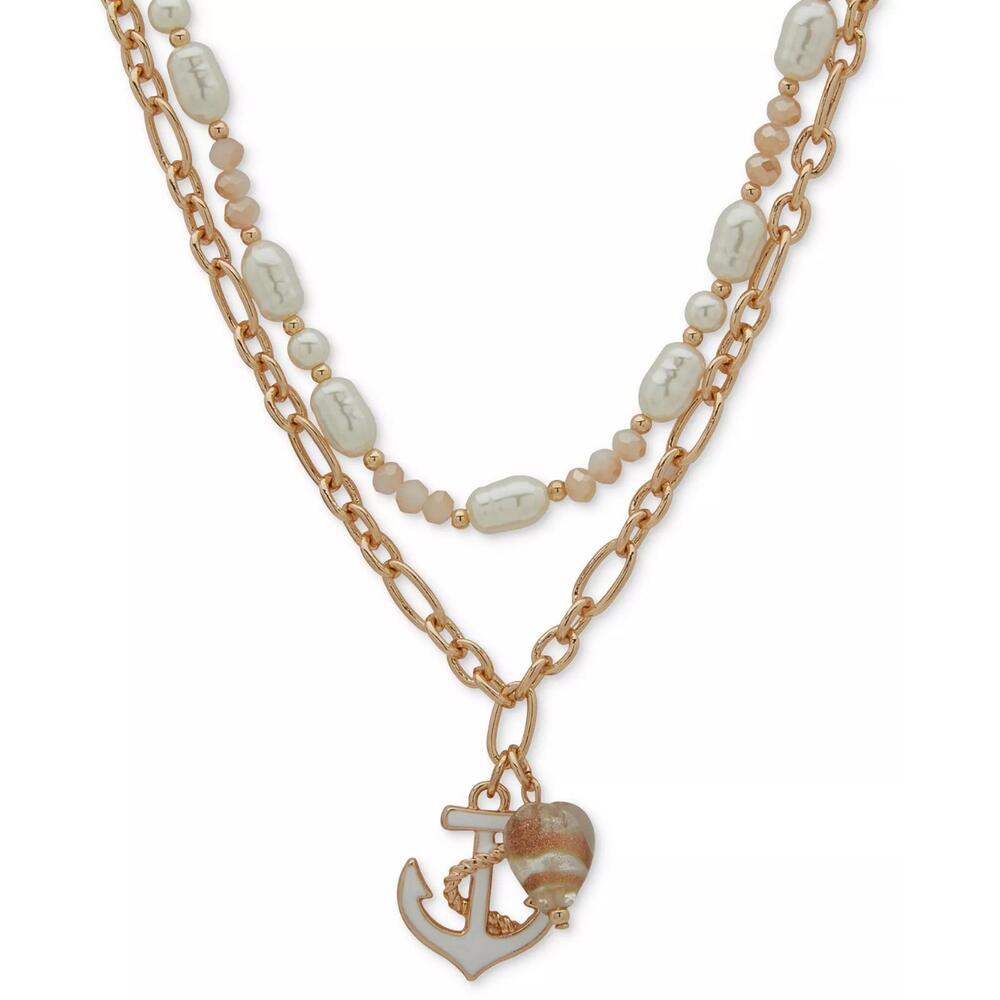 lonna & lilly Gold-Tone Sea Life Layered Pendant Necklace - Picture 1 of 3